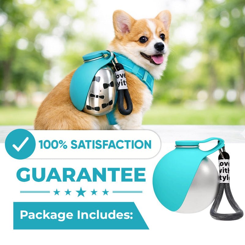 2-in-1 Portable Dog Water Bottle for Small Dogs - Leak-Proof & Compact