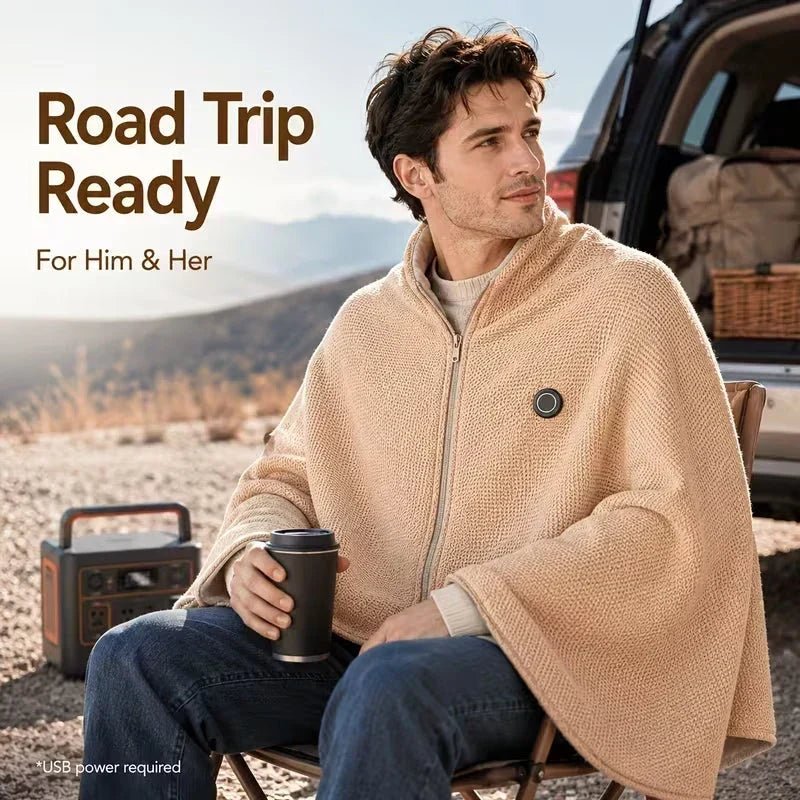 Stay Warm All Winter — Portable Electric Heated Blanket Shawl - Image 2