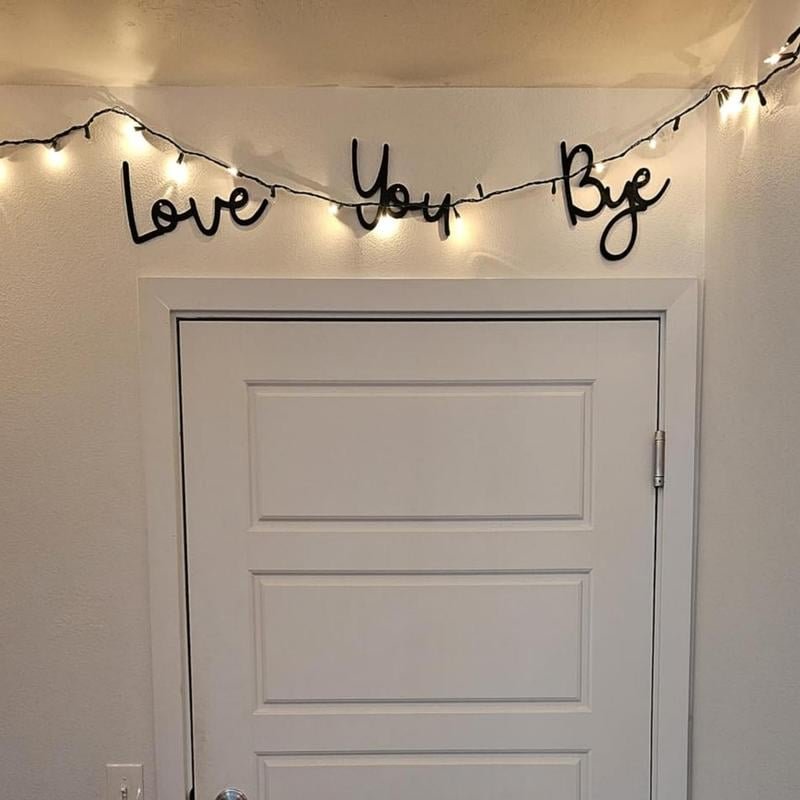 Wooden Wall Hanging Sign Decoration - No Wall Damage