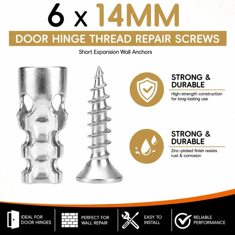 Self Drilling Drywall Anchors with Screws Kit Easy Install Wall Fixing Accessories