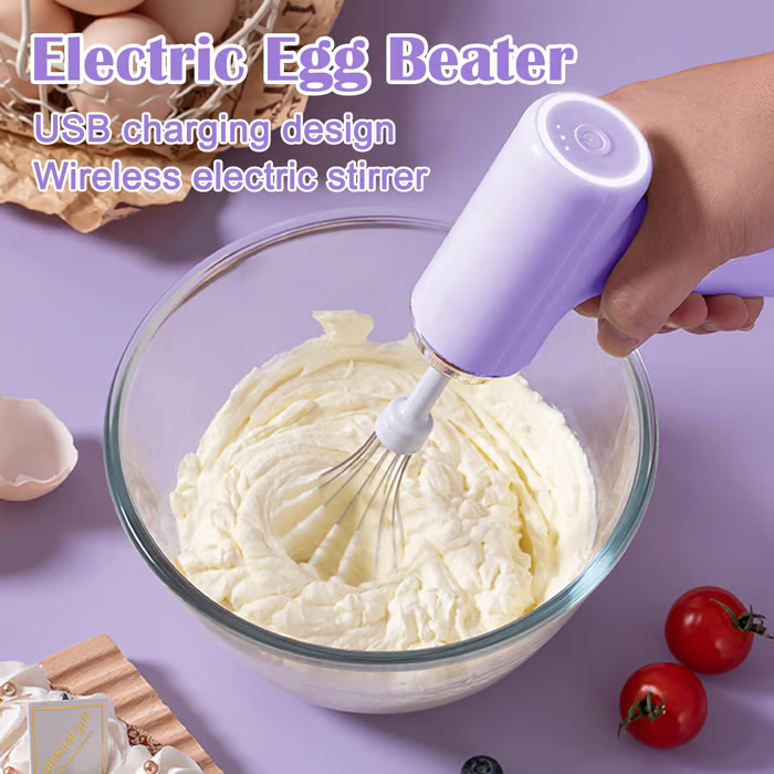 Embrace Cord-Free Cooking Freedom Cordless Handheld Electric Mixer - For Effortless, Mess-Free Mixing Anytime, Anywhere