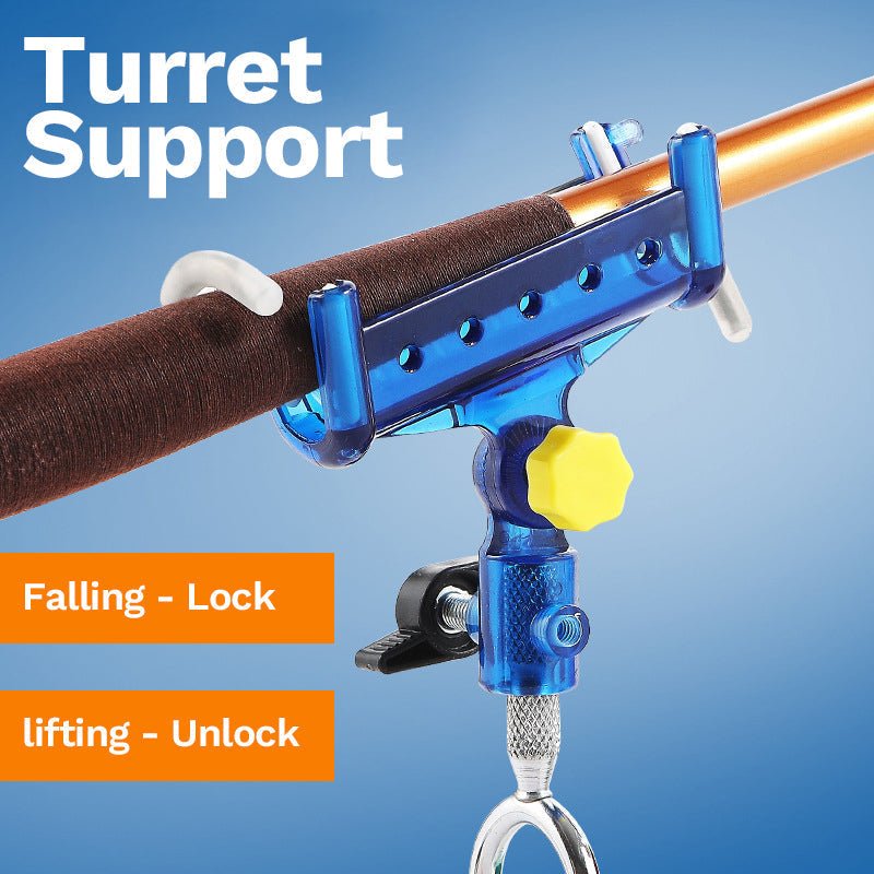 Fishing Rod Self-Locking Turret Bracket – Rotatable, Anti-Slip, Corrosion Resistant