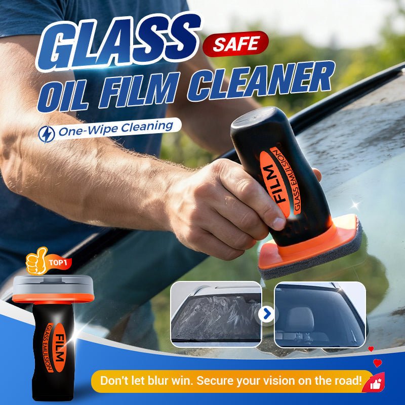 Auto Glass Oil Film Remover – Helps Remove Grease, Wax & Road Grime for Clearer Night & Rainy Driving