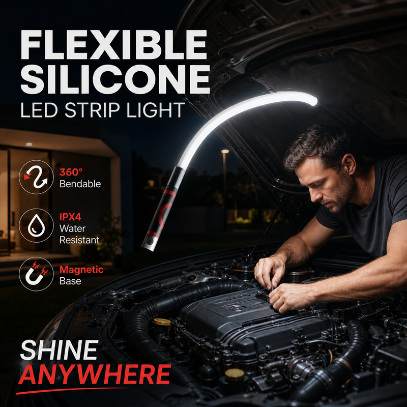 Flexible Silicone LED Strip Light – Waterproof, Dimmable, and Easy to Install for Indoor and Outdoor Use