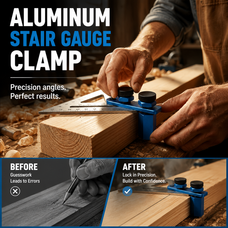 Aluminum Stair Gauge Clamp – Precision Layout, Durable Build, Secure Locking
