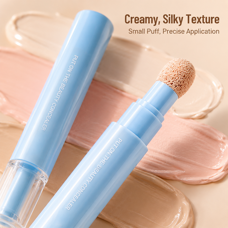 Multipurpose Hydrating Liquid Concealer Pen – Conceal, Hydrate & Touch Up On the Go, Two Pens to Keep & Share