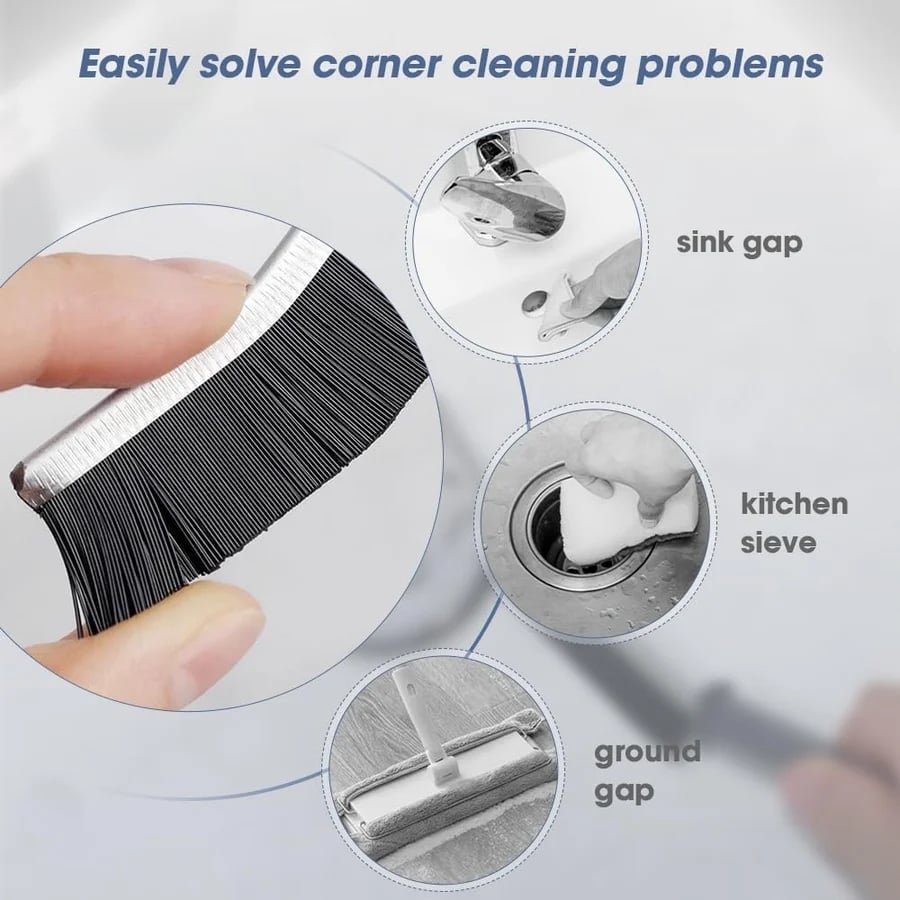 Gap Brush with Hard Bristles – Cleans dirt from cracks & dead corners. Durable PP bristles, ergonomic handle – perfect for kitchen, bathroom & furniture gaps - Image 3