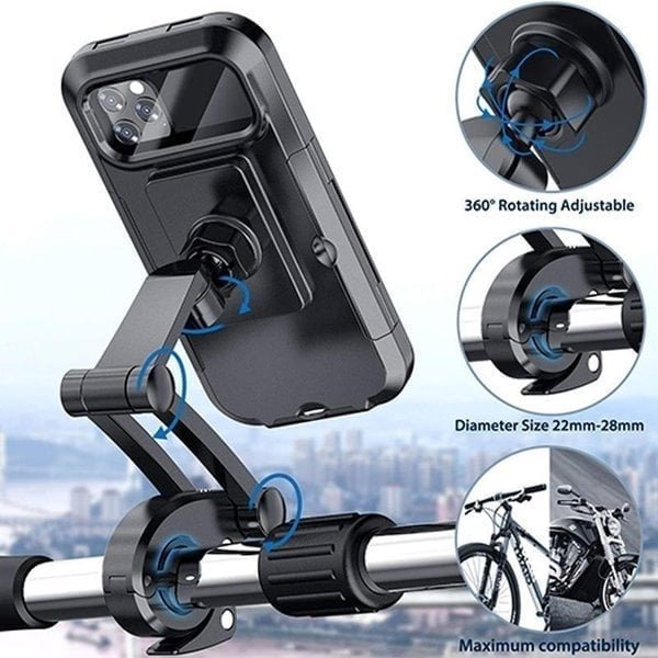 Rain-Resistant Phone Holder for Bikes & Motorcycles
