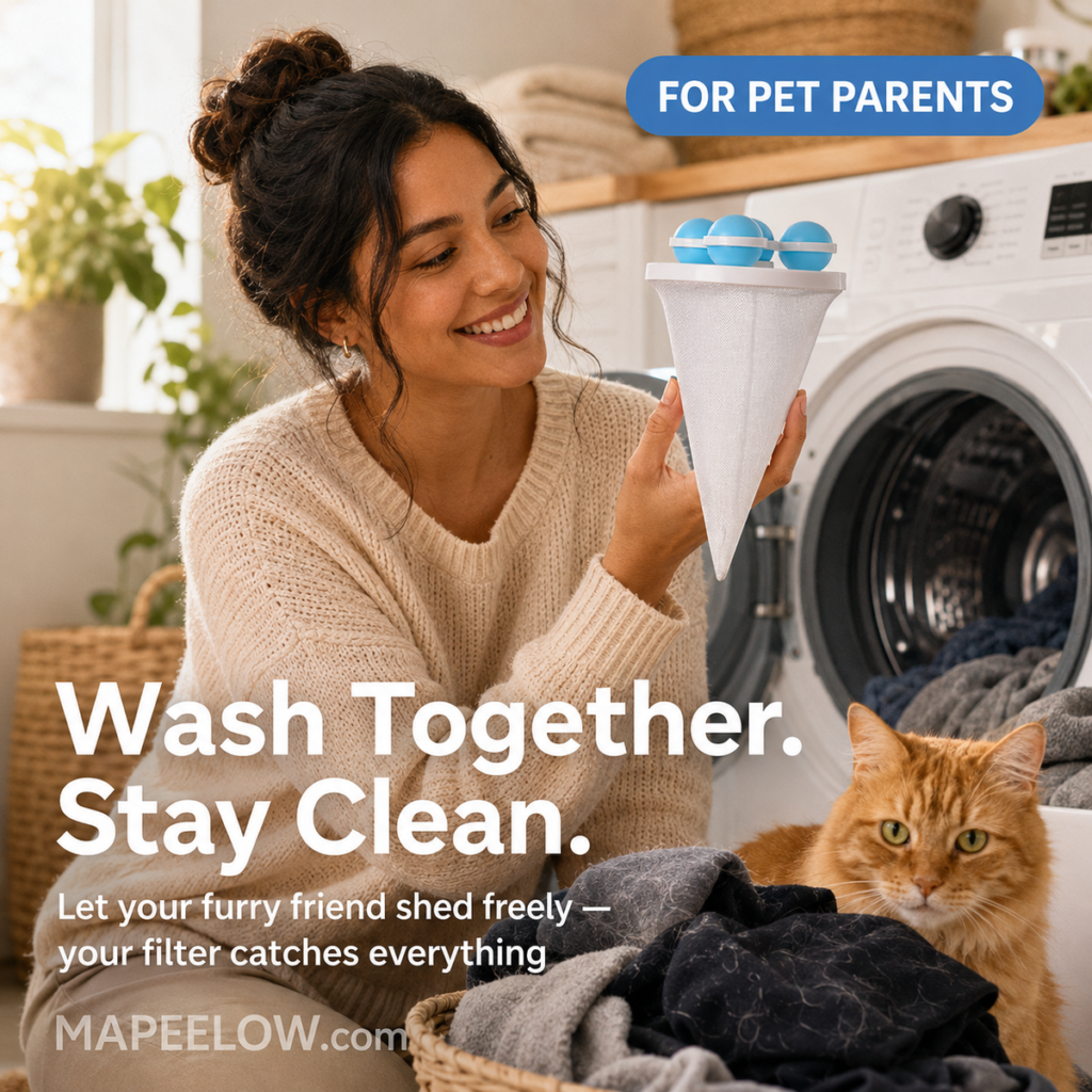 Traps Lint, Hair & Fluff While It Floats – Laundry Filter Mesh Bag.