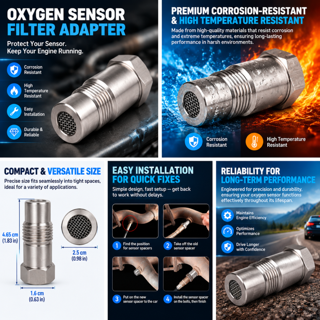 Oxygen Sensor Filter Adapter – Compact, Durable & Easy to Install