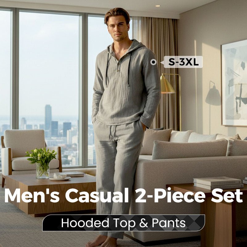 Men's Hooded Casual Loose Top & Pants 2-Piece Set