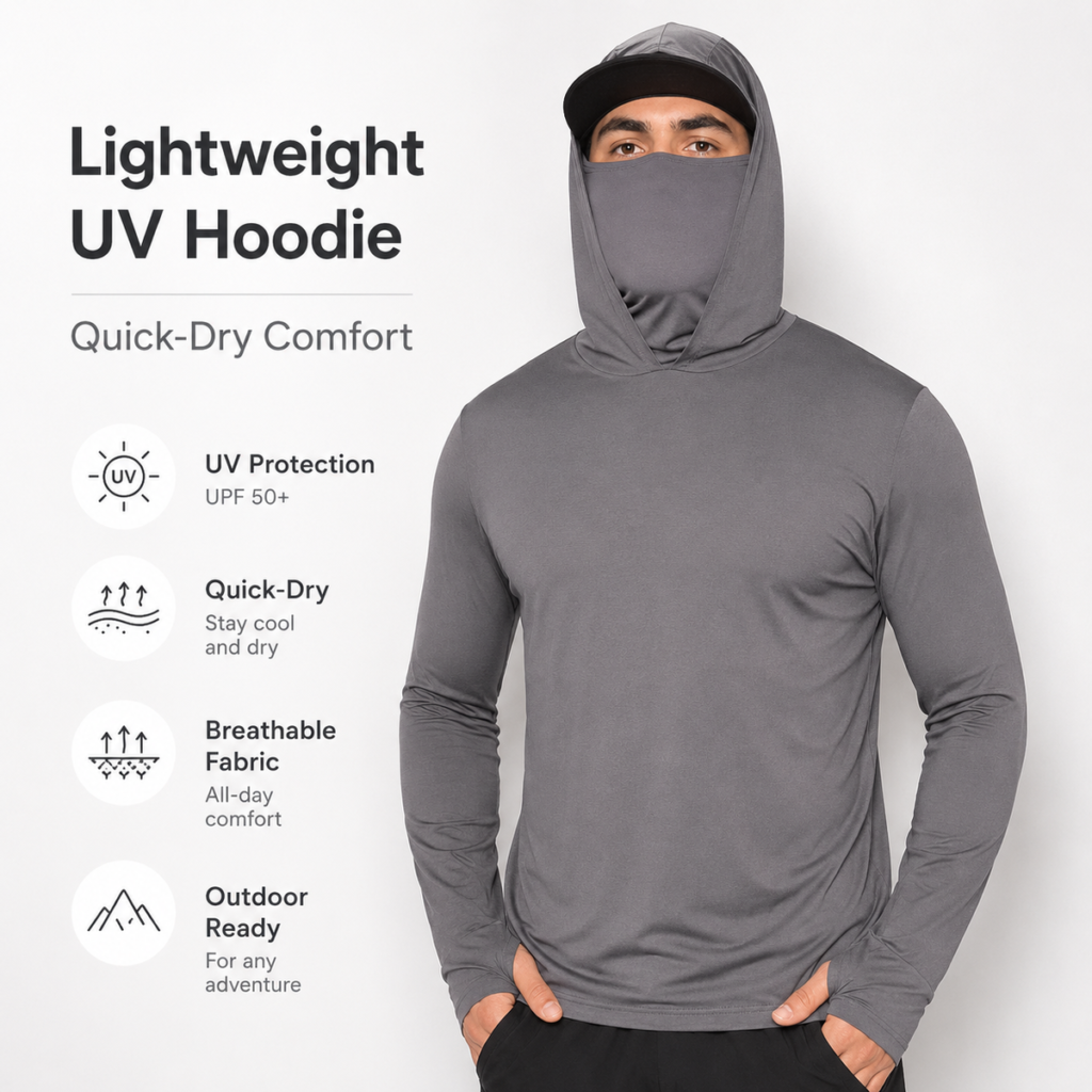 Men’s Lightweight Quick-Dry UV Protection Hoodie— For Two Pieces