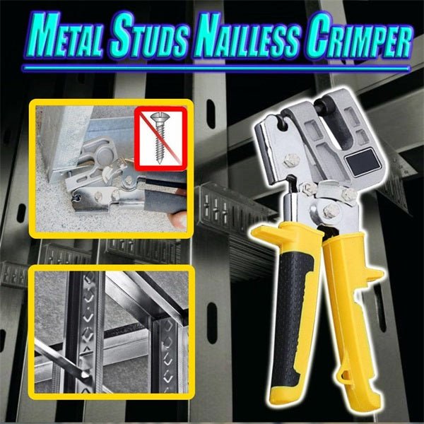 That metal stud isn't going to crimp itself.