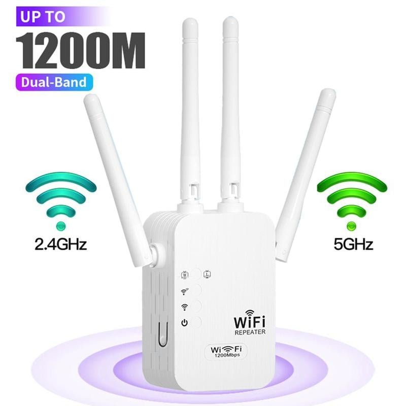 Sale — Over 51, 1200Mbps Dual Band WiFi Extender – Covers 10,000 sq.ft & 50 Devices