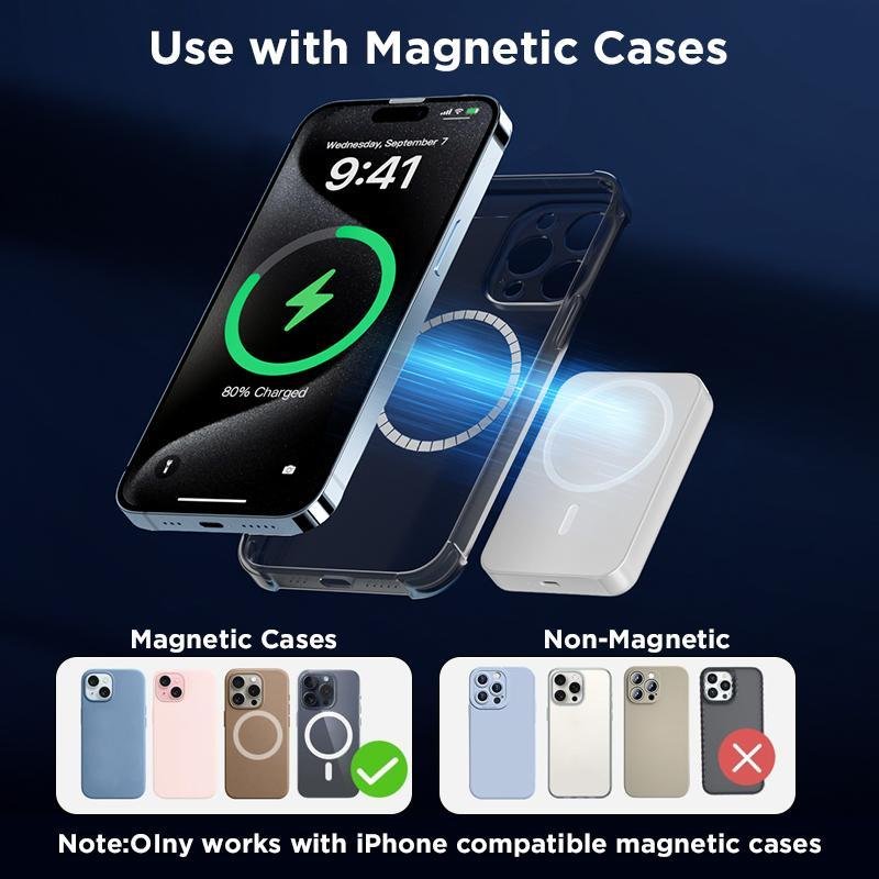 Fast Charge Portable Wireless Magnetic Power Bank – 15W Fast Charging, Strong Magnetic Adsorption & High Capacity - Image 3