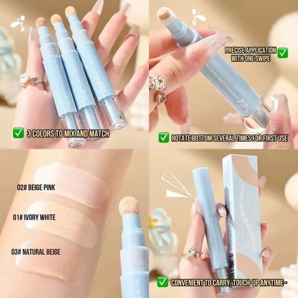 Dual Concealer Pen – Covers dark circles & spots, 24hr hydration. - Image 2