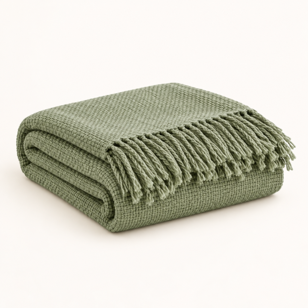 Sage Woven Throw Blanket — Sample