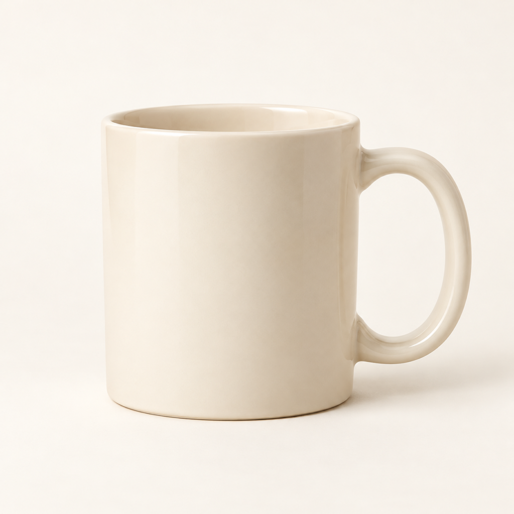 Cream Ceramic Mug — Sample