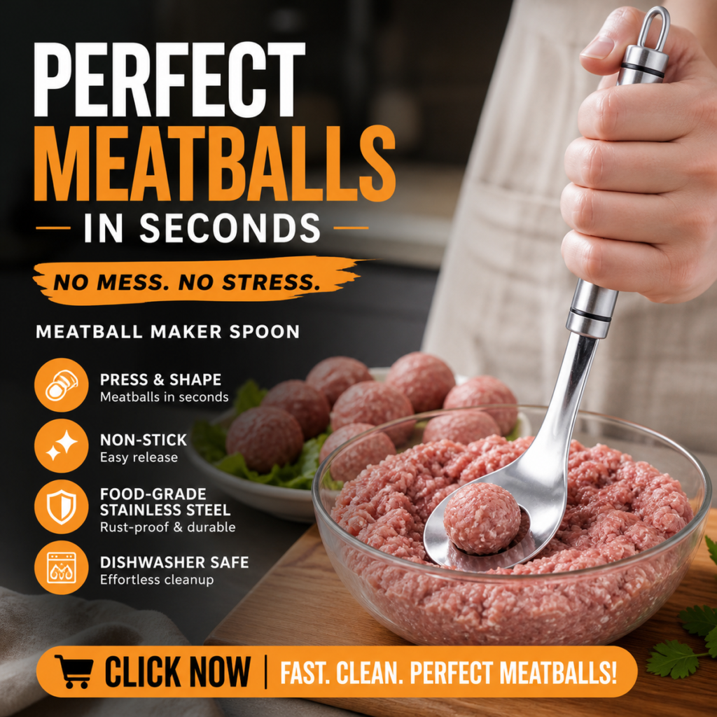 Meatball Spoon – From £5.99! Non-stick, scoop & drain – perfect gift. Mess-free cooking – grab yours