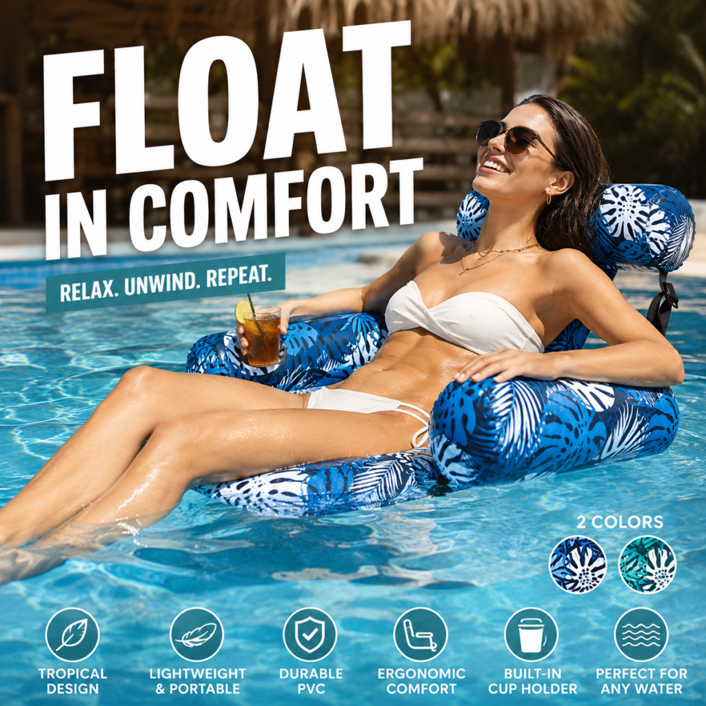 Inflatable Floating Chair – Comfortable, Stable & Perfect for Relaxing on the Water