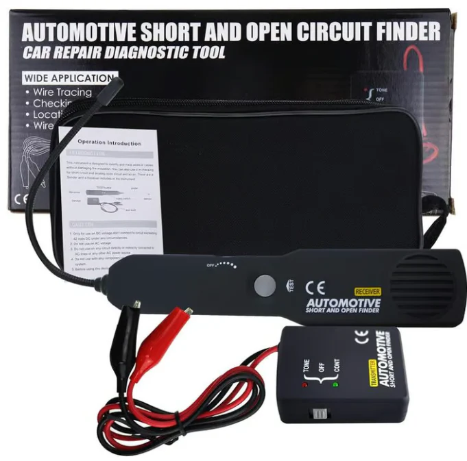 Car Circuit Open/Short Circuit Tester – Quick troubleshooting & easy to use – LED indicator, sharp probe – perfect for DIY auto electric repair