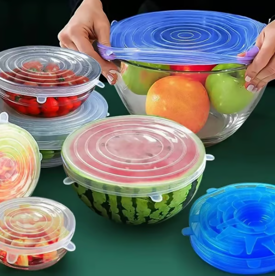 Adpartner Silicone Lids for Food Storage (6-Pack)