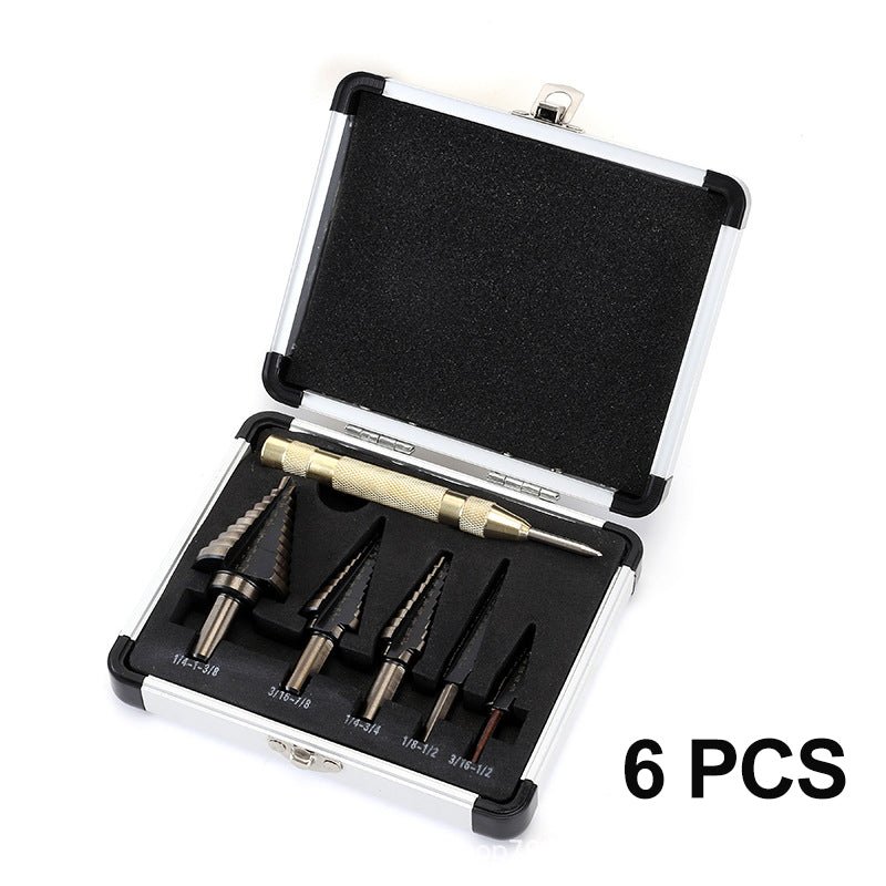 Pagoda-shaped Drill Bits Set with Aluminum Storage Case - Image 3