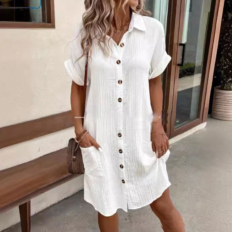 Women’s Summer Midi Dress – Breezy, Flattering & Effortlessly Chic! Lightweight Button-Down with Pockets - Image 3