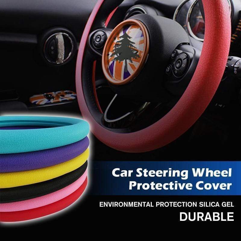 LIMITED‐TIME Silicone Steering Wheel Protective Cover – Non‐Slip, Tool‐Free Install, Durable