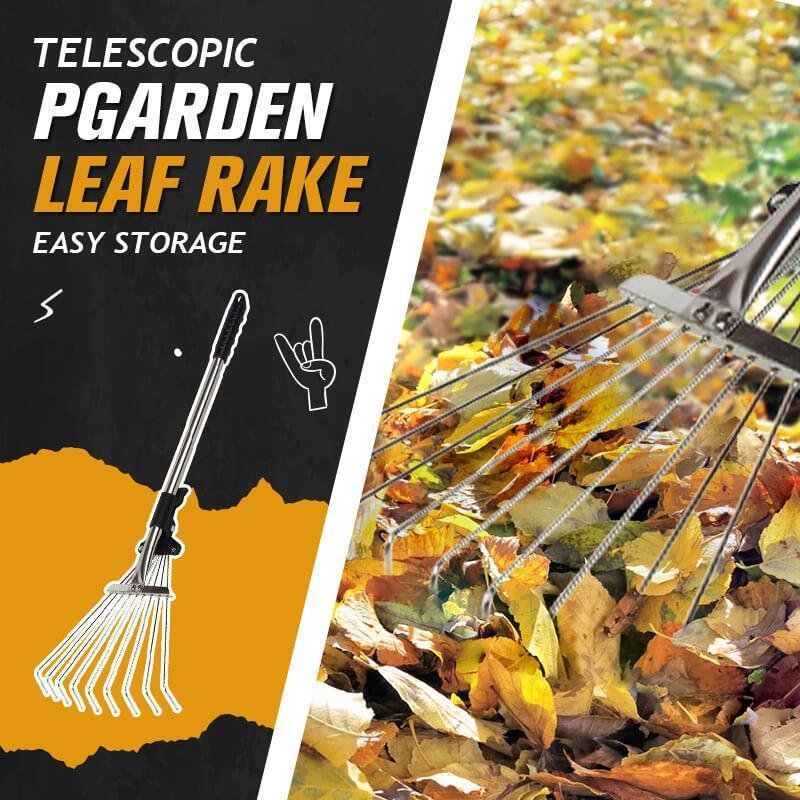 Save 50%! Telescopic Garden Rake – Adjustable reach & durable tines