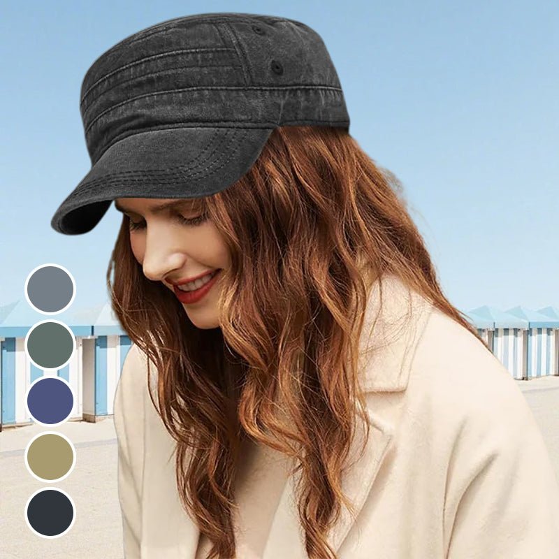 Flat-Top Duckbill Cap – Fashionable, Breathable, Distressed