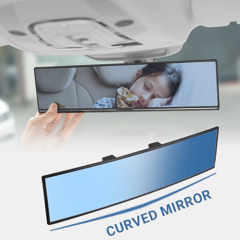 Wide Car Curved Rear View Mirror – Wide Angle & Blind Spot Reducer – Universal Easy Clip-On - Image 2