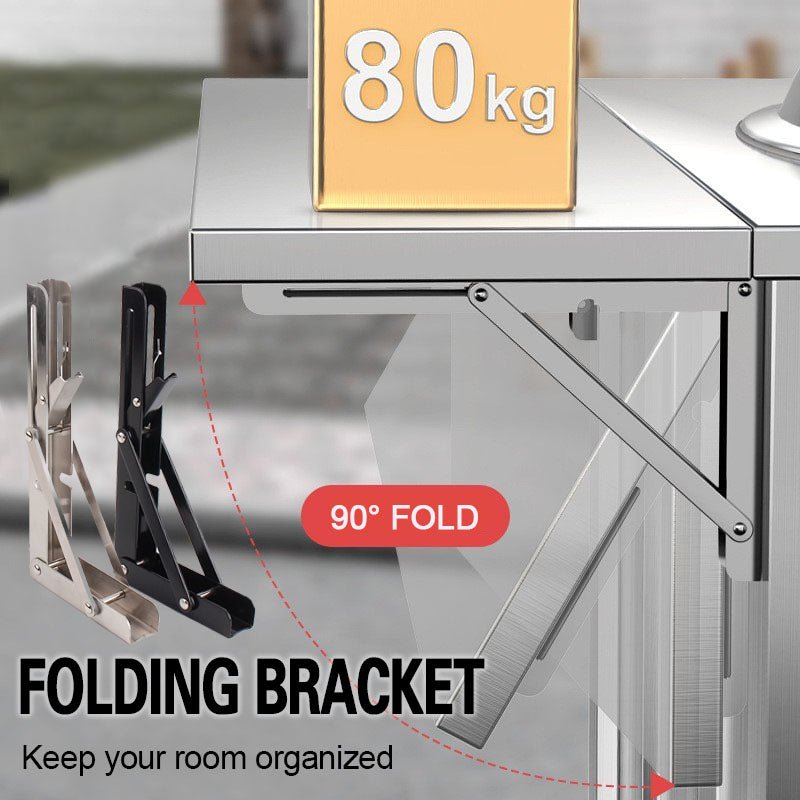 Fold in a Second, Declutter Instantly! Multi-use Bracket for a Tidy Kitchen/Study