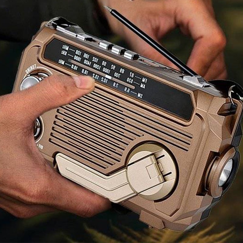 Multi-function Hand Crank Portable Radio with Flashlight - Image 3