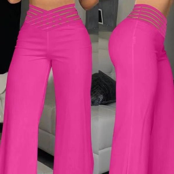 Up to Women's Casual High-Waisted Wide-Leg Pants - Image 2