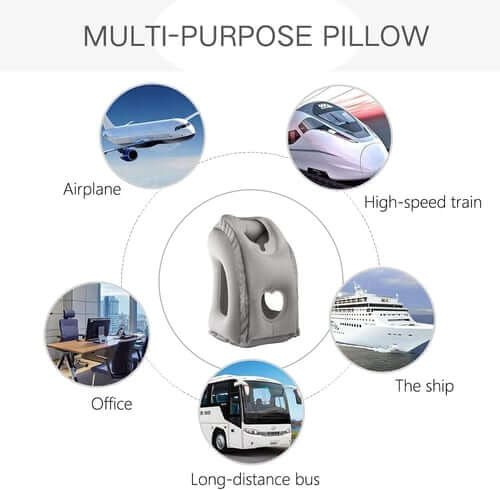 Portable, inflatable, ergonomic travel pillow: Enjoy a comfortable sleep anytime, anywhere - Image 2