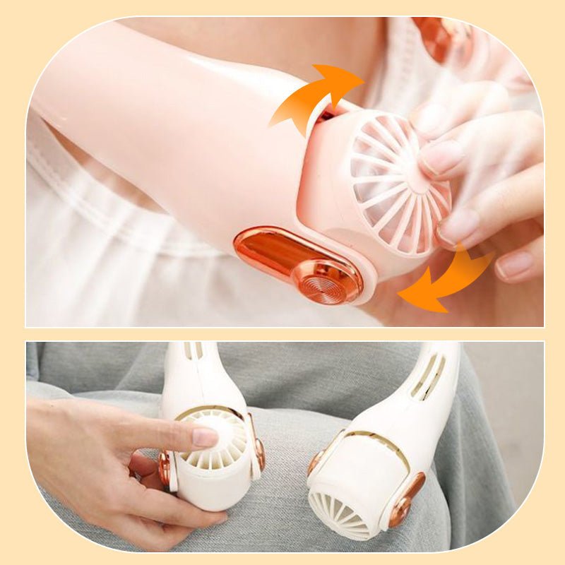 Neck Air Conditioner Fan – Ultra‐quiet, 360° rotating, 3 speeds. Hands‐free cooling, long battery. Summer essential - Image 2