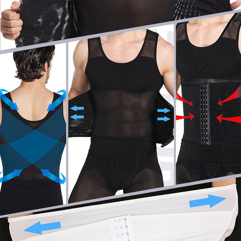 New Hot Selling Men's Slimming Mesh Waist-Cinching Vest - Image 2