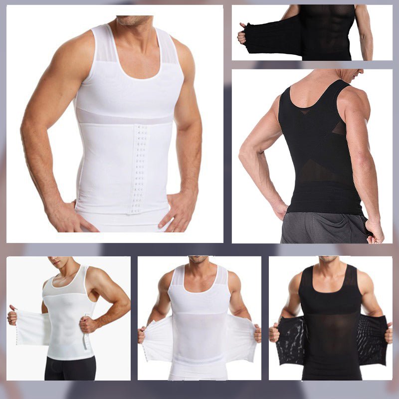 New Hot Selling Men's Slimming Mesh Waist-Cinching Vest