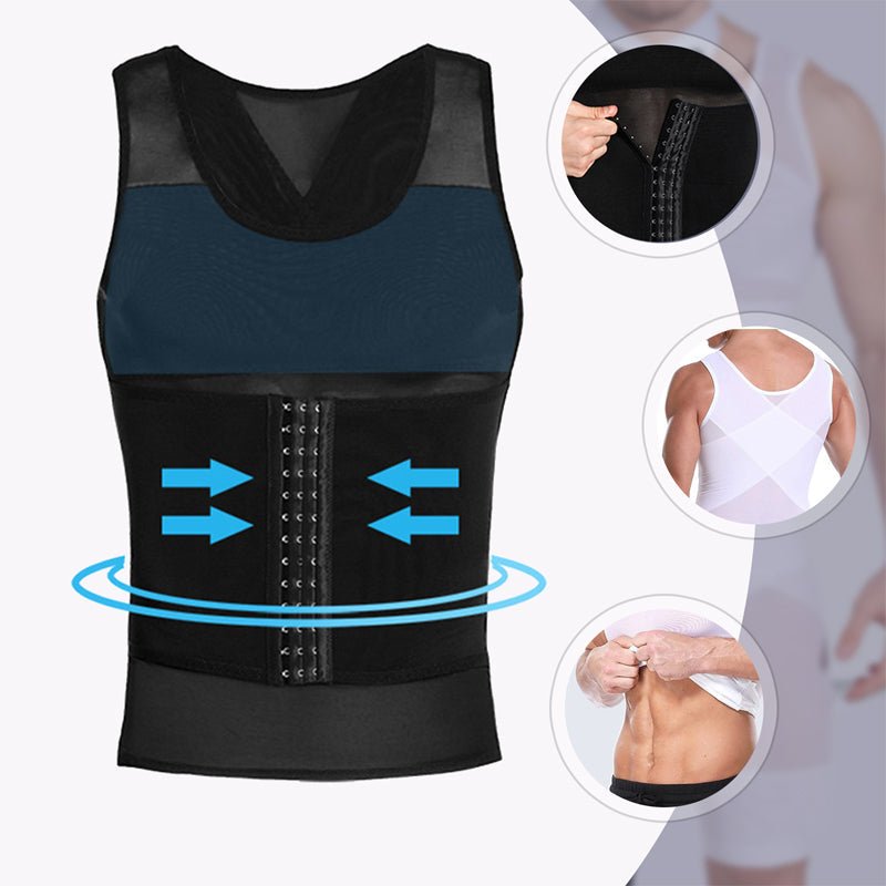 New Hot Selling Men's Slimming Mesh Waist-Cinching Vest - Image 3