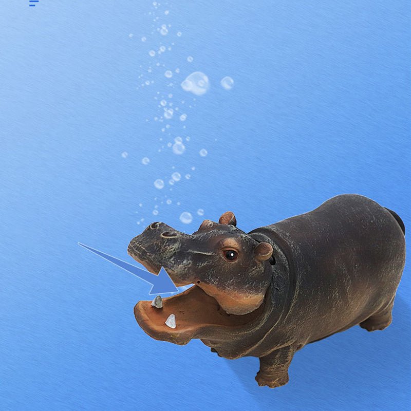 Fish Tank Hippo Bubble Decoration - Image 2
