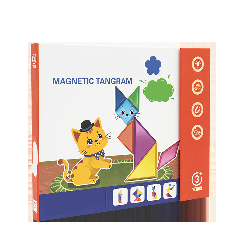 The perfect gift Enhancing children's thinking skills-Children's Magnetic Tangram Puzzle Set - Image 2