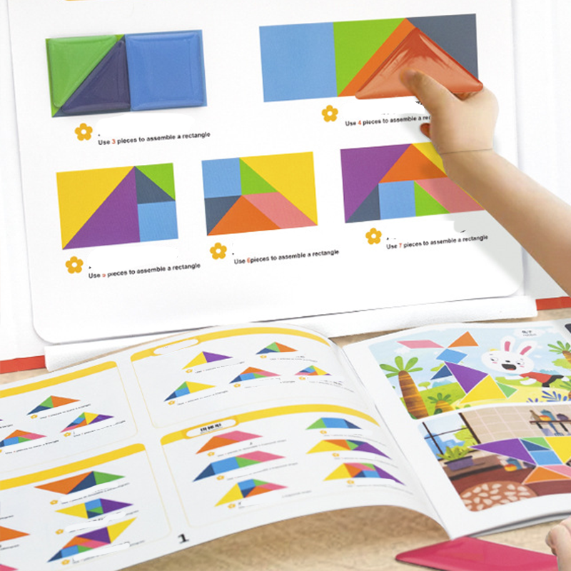 The perfect gift Enhancing children's thinking skills-Children's Magnetic Tangram Puzzle Set - Image 3