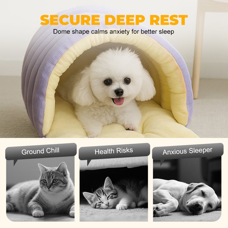 Warmth Cozy Comfort Plush Pet Cave - Image 2