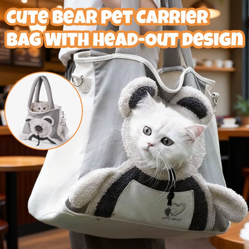 PROMOTION - Cute Bear Pet Carrier Bag With Head-Out Design
