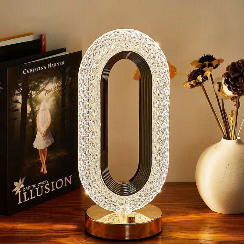 Rechargeable Luxury Crystal LED Night Light – Warm Glow, Elegant Faceted Design & Perfect for Bedrooms, Nurseries & Living Spaces