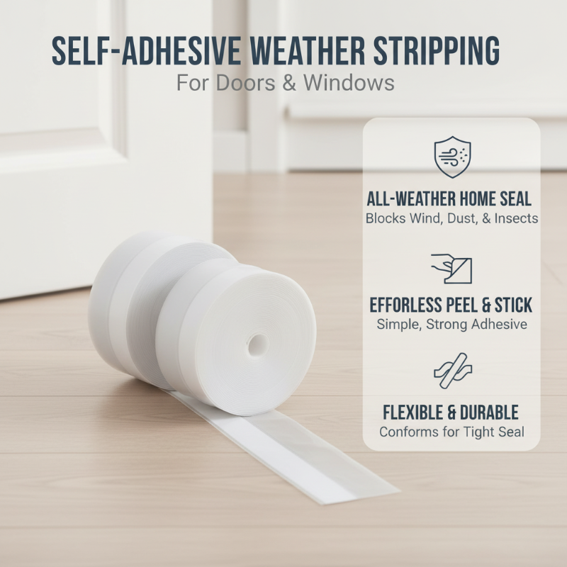 Wind-Proof & Warmth-Boosting Self-Adhesive Weather Stripping for Doors & Windows - Insulate & Protect