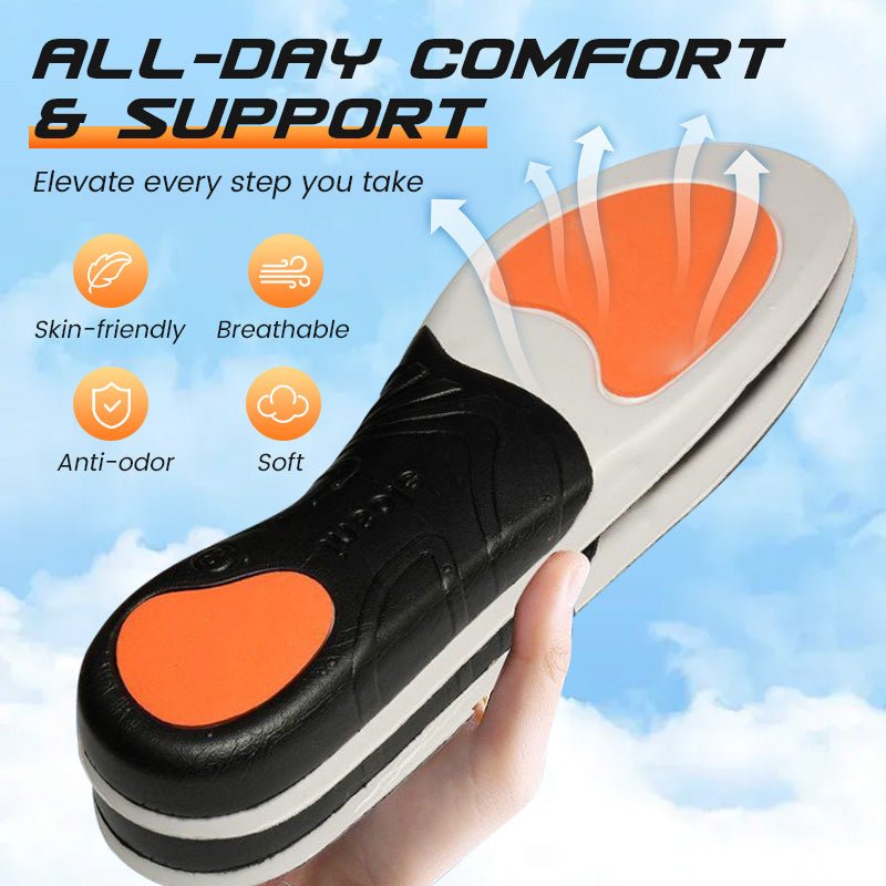 Sports Shock-Absorbing Insoles with Arch Support – All-Day Comfort & Impact Protection