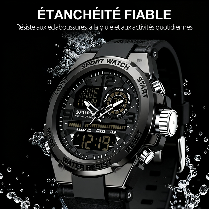 Men's Waterproof Sports Watch with Luminous Display - Image 3