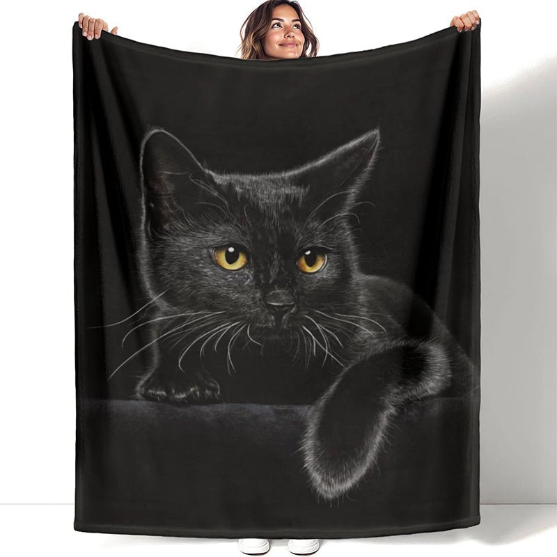 Black Cat All-Season Cozy Blanket - Image 2